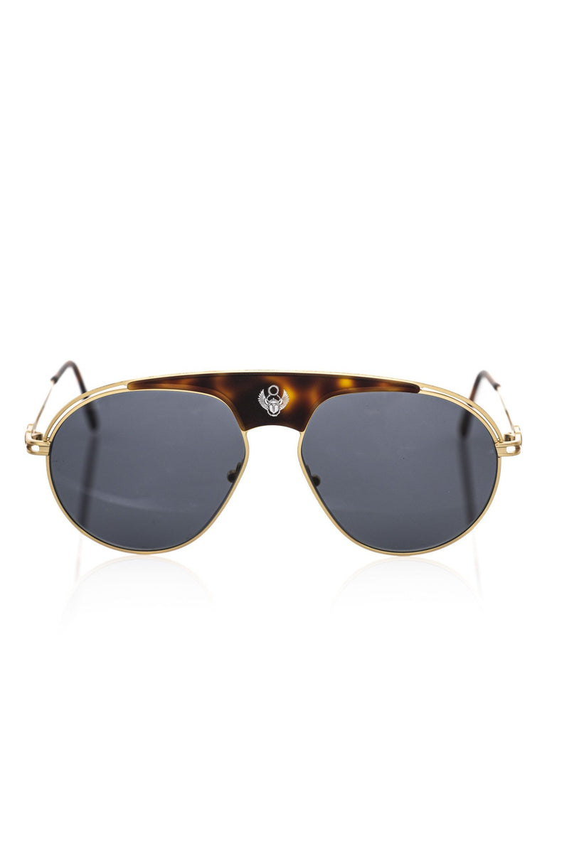 Frankie Morello Brown Metallic Fibre Men Sunglass