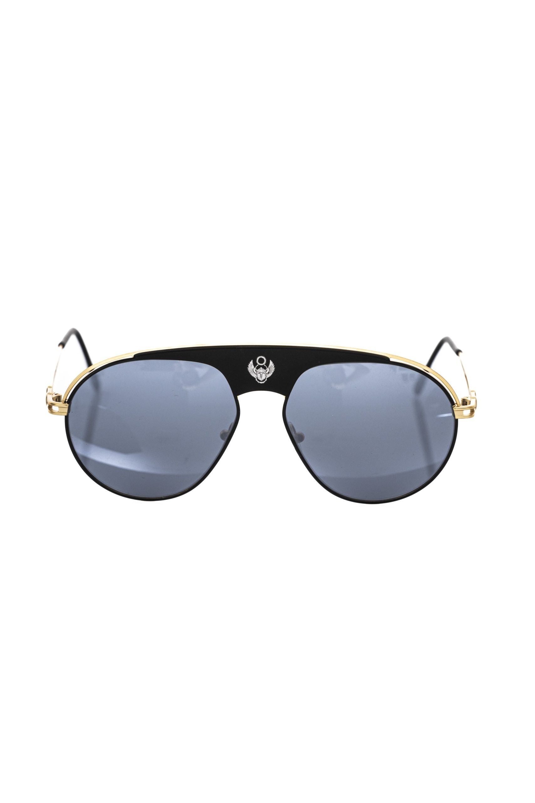 Frankie Morello Black Metallic Men's Sunglass Shield - ClickThatClicks 