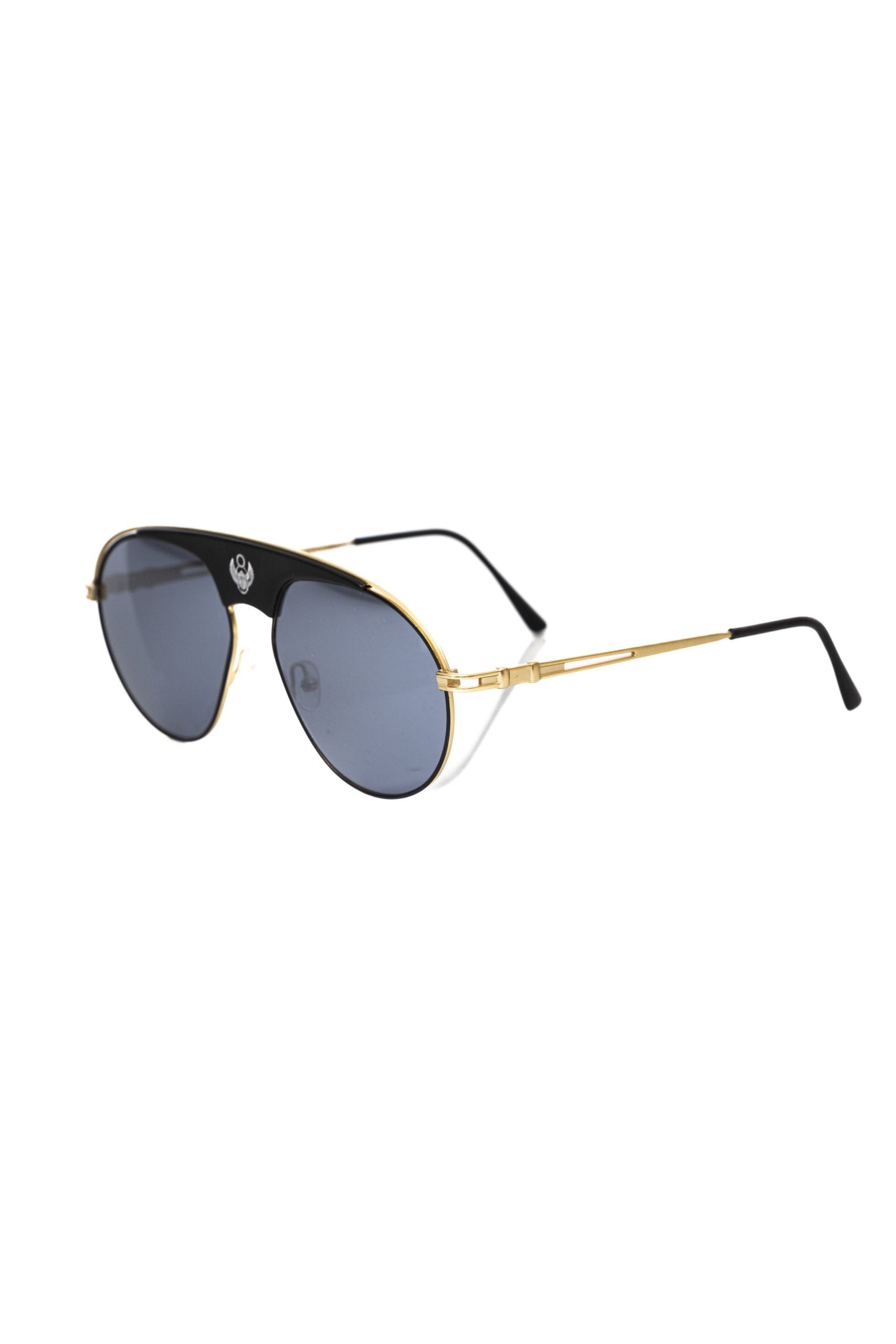 Frankie Morello Black Metallic Men's Sunglass Shield - ClickThatClicks 