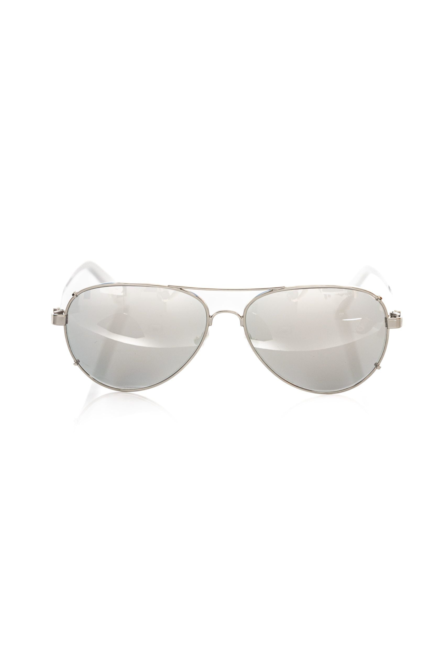 Frankie Morello Silver Metallic Fiber Men's Sunglass - ClickThatClicks 