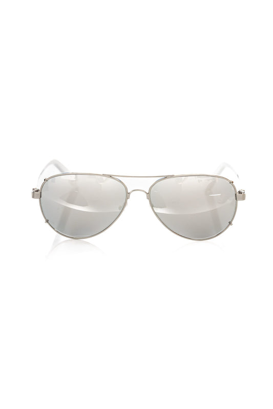 Frankie Morello Silver Metallic Fiber Men's Sunglass - ClickThatClicks 