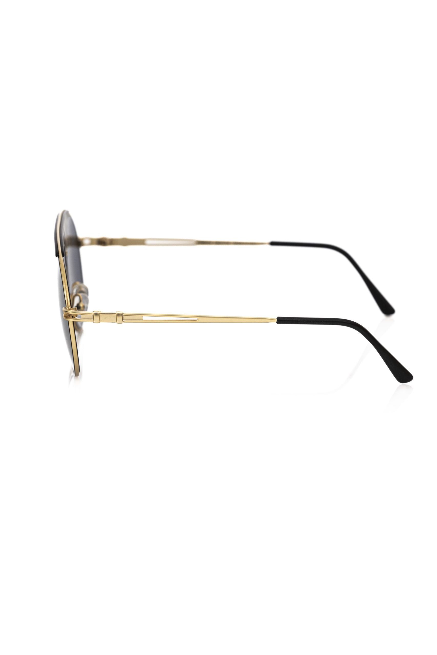 Frankie Morello Black Metallic Men's Sunglass Shield - ClickThatClicks 
