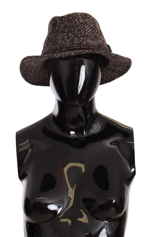 Dolce & Gabbana Gray Melange Blended Textured Tweed Hat - ClickThatClicks 