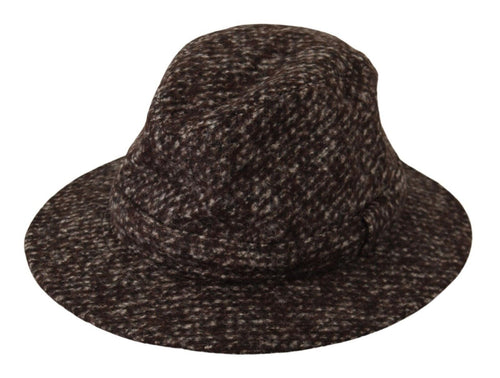 Dolce & Gabbana Gray Melange Blended Textured Tweed Hat - ClickThatClicks 