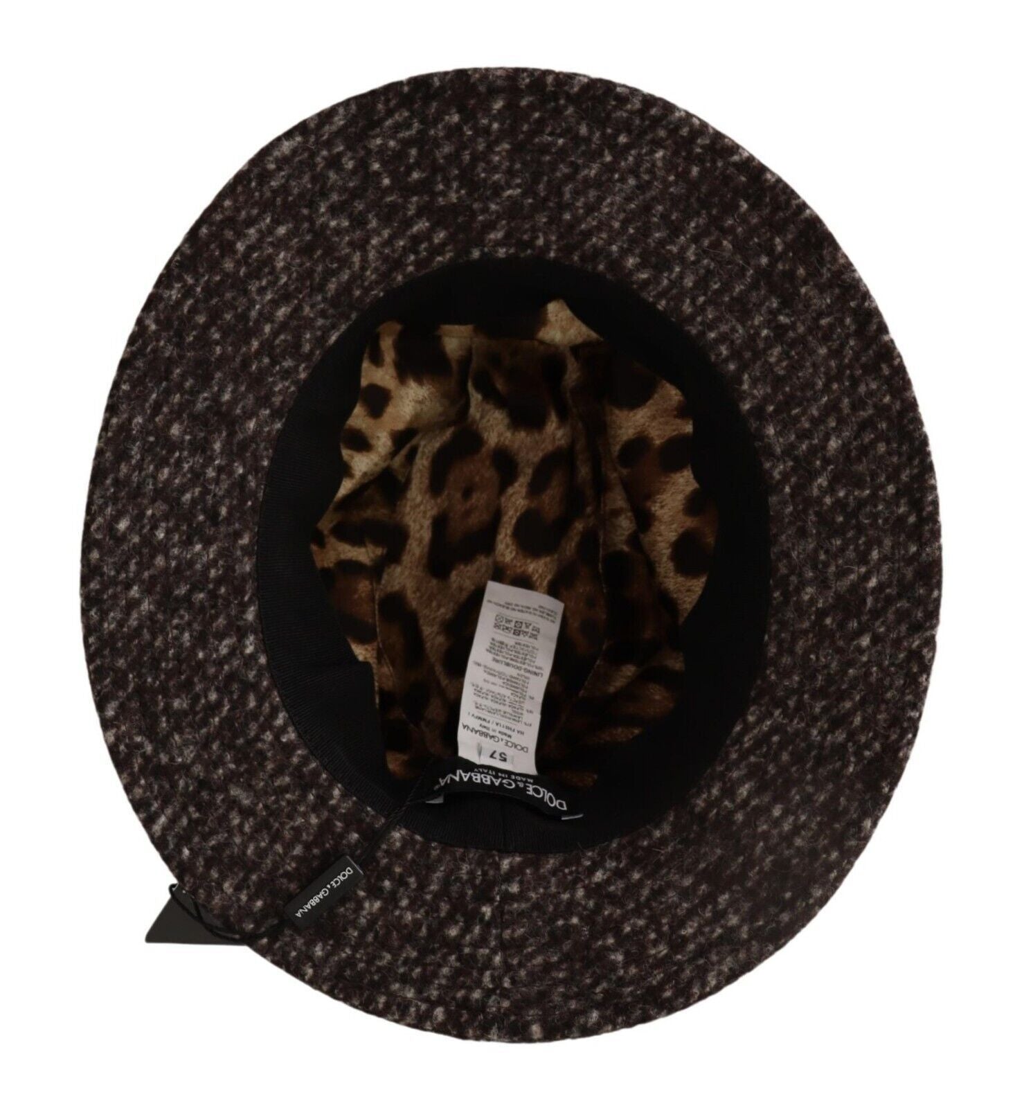 Dolce & Gabbana Gray Melange Blended Textured Tweed Hat - ClickThatClicks 
