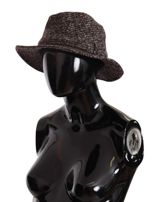 Dolce & Gabbana Gray Melange Blended Textured Tweed Hat - ClickThatClicks 