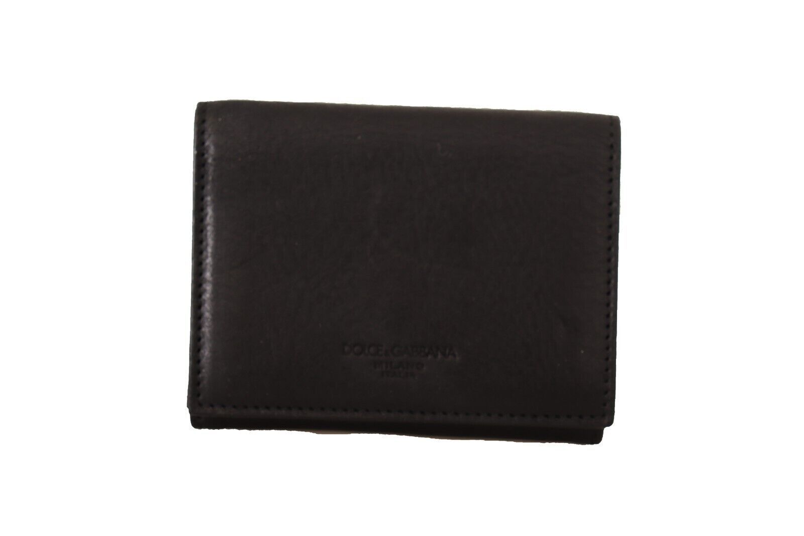 Dolce & Gabbana Black Leather Trifold Purse Belt Multi Kit Wallet - ClickThatClicks 