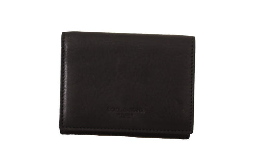 Dolce & Gabbana Black Leather Trifold Purse Belt Multi Kit Wallet - ClickThatClicks 