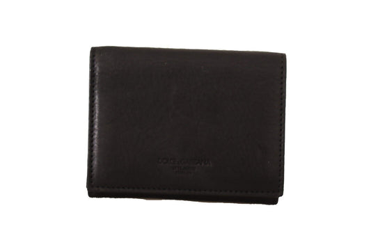 Dolce & Gabbana Black Leather Trifold Purse Belt Multi Kit Wallet - ClickThatClicks 