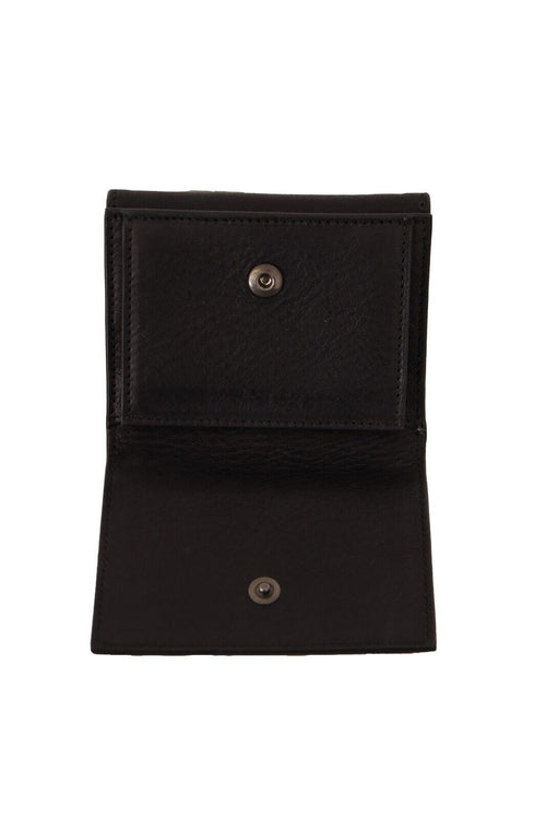 Dolce & Gabbana Black Leather Trifold Purse Belt Multi Kit Wallet - ClickThatClicks 