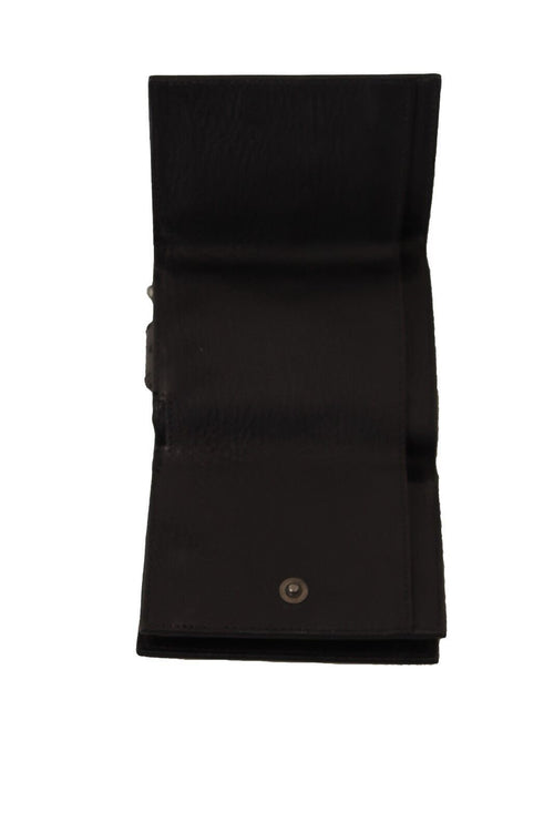 Dolce & Gabbana Black Leather Trifold Purse Belt Multi Kit Wallet - ClickThatClicks 