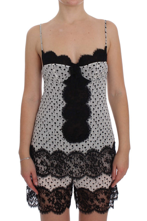 Dolce & Gabbana Black Silk Lace Babydoll Lingerie Top - ClickThatClicks 