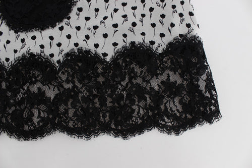 Dolce & Gabbana Black Silk Lace Babydoll Lingerie Top - ClickThatClicks 