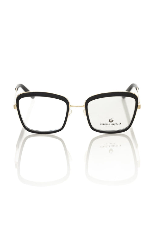 Frankie Morello Black Metallic Women's Eyeglass Frame - ClickThatClicks 