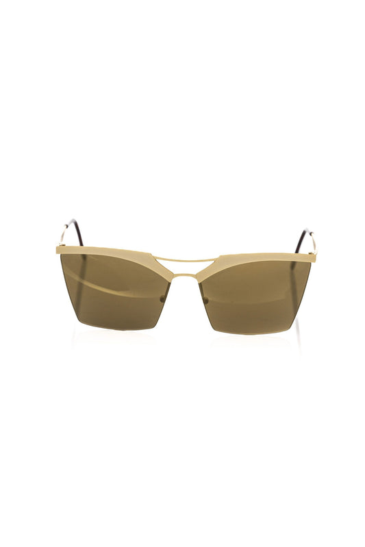 Frankie Morello Gold Metallic Fibre Women Sunglass - ClickThatClicks 