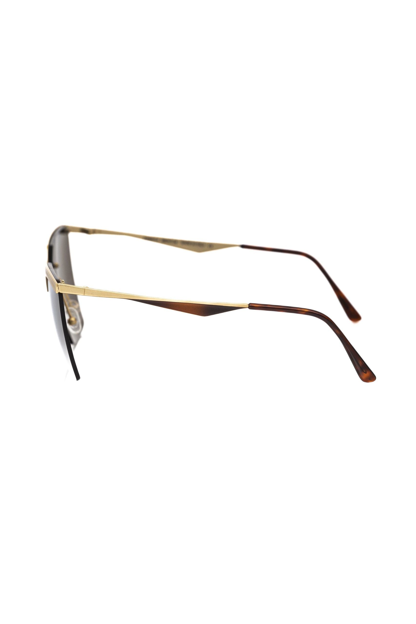 Frankie Morello Gold Metallic Fibre Women Sunglass - ClickThatClicks 