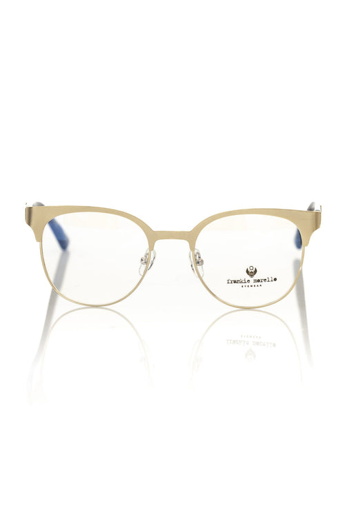 Frankie Morello Gold Metallic Women's Eyeglass Frame - ClickThatClicks 