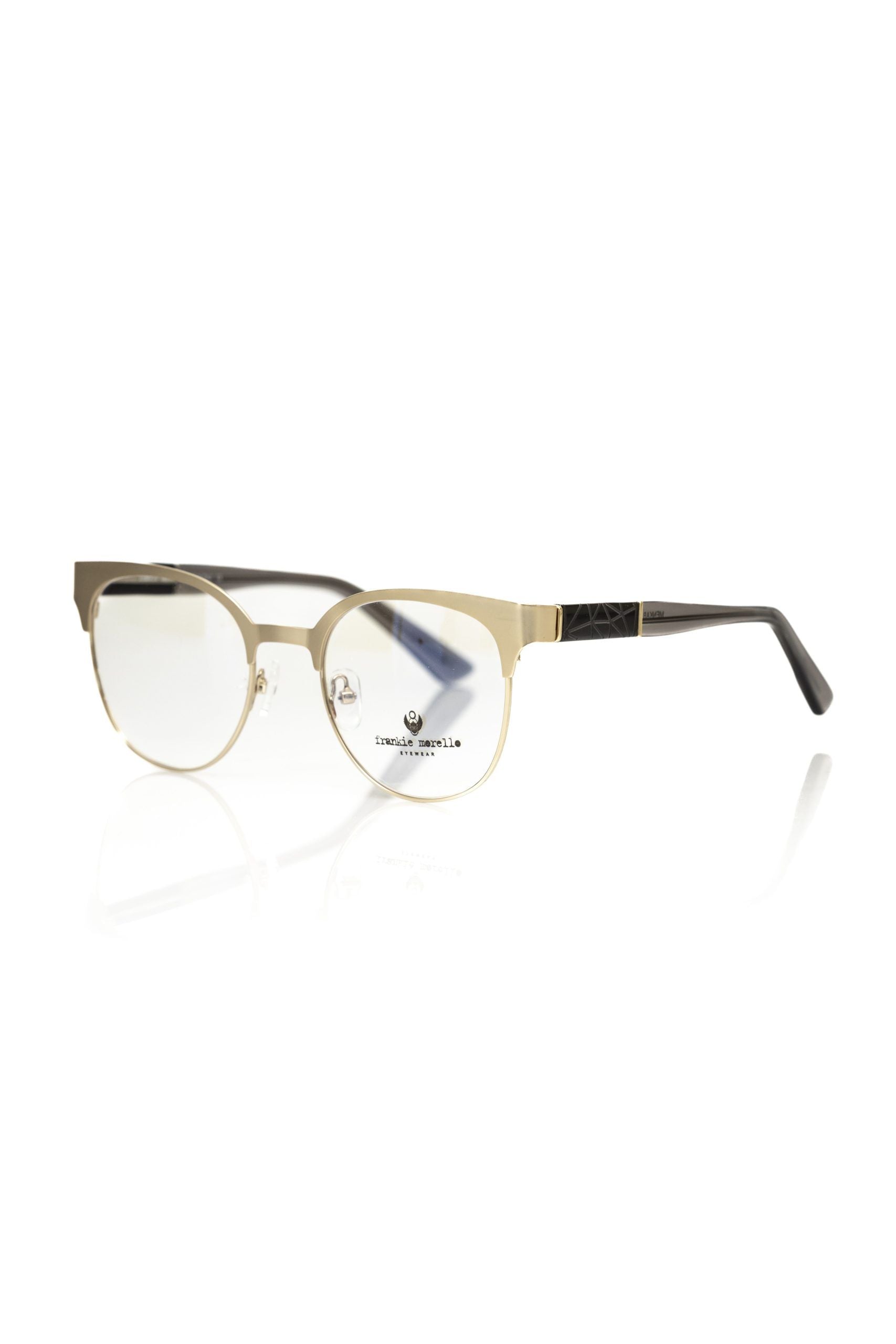 Frankie Morello Gold Metallic Women's Eyeglass Frame - ClickThatClicks 