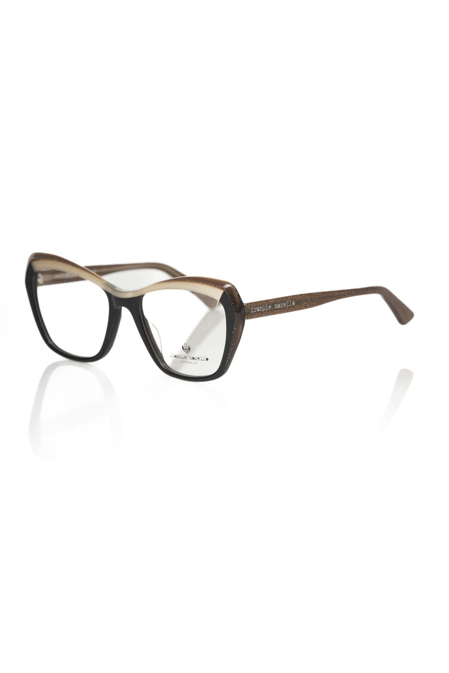Frankie Morello Black Acetate Women's Eyeglass Frame - ClickThatClicks 