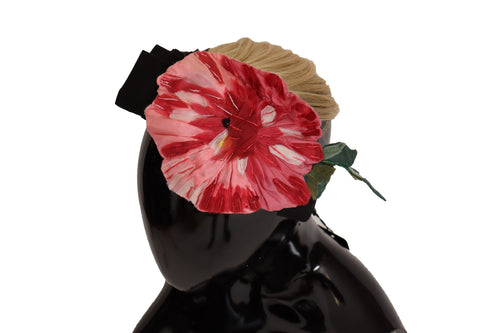 Dolce & Gabbana Black Silk White Hair Parrucchiera Diadem Headband - ClickThatClicks 