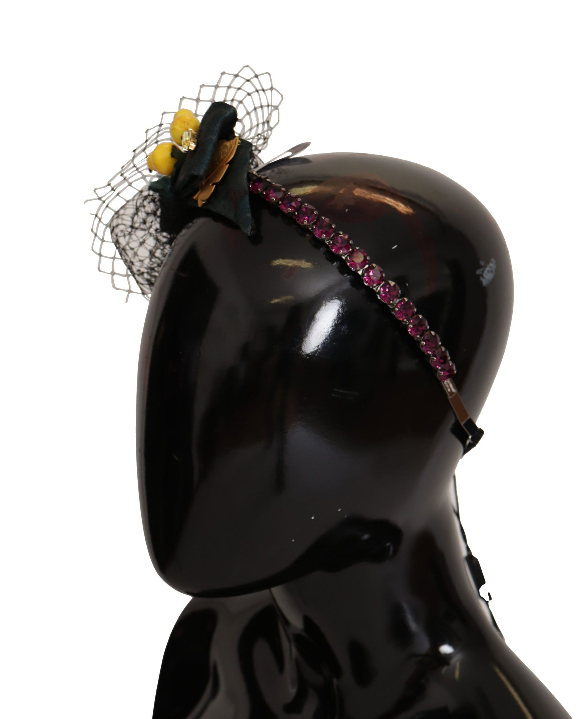 Dolce & Gabbana Purple Crystal Diadem Headband Lemons Sicily Tiara - ClickThatClicks 