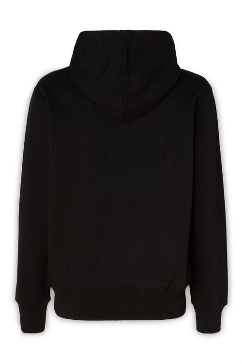 Versace Jeans Black Cotton Logo Details Hooded Sweatshirt - ClickThatClicks 