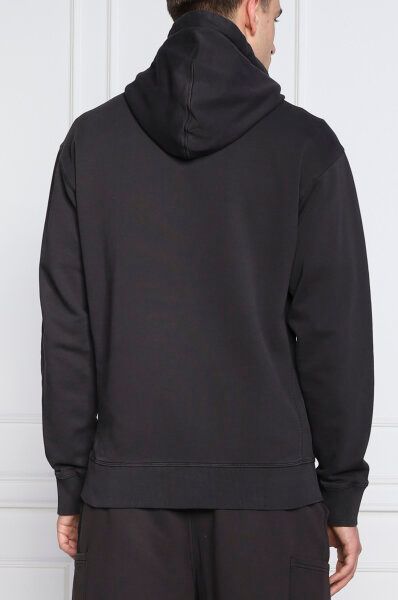 Hugo Boss Dark Blue Cotton Logo Details Hooded Sweatshirt - ClickThatClicks 