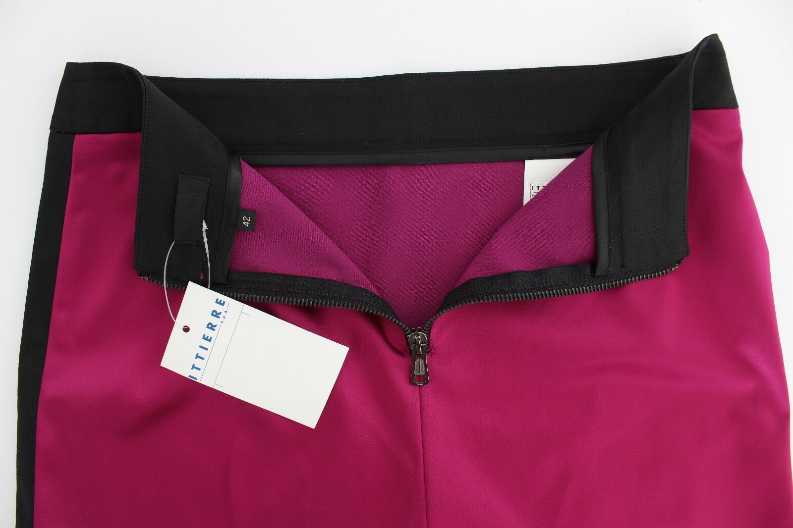 Exte Pink Black Above Knees Cotton Stretch Skirt - ClickThatClicks 