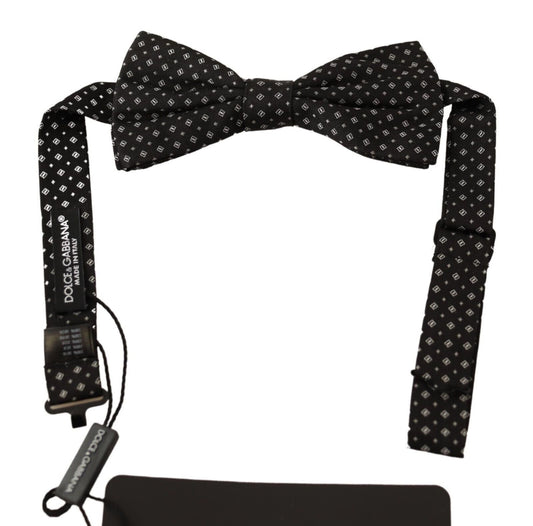 Dolce & Gabbana Black 100% Silk Adjustable Neck Papillon Tie - ClickThatClicks 