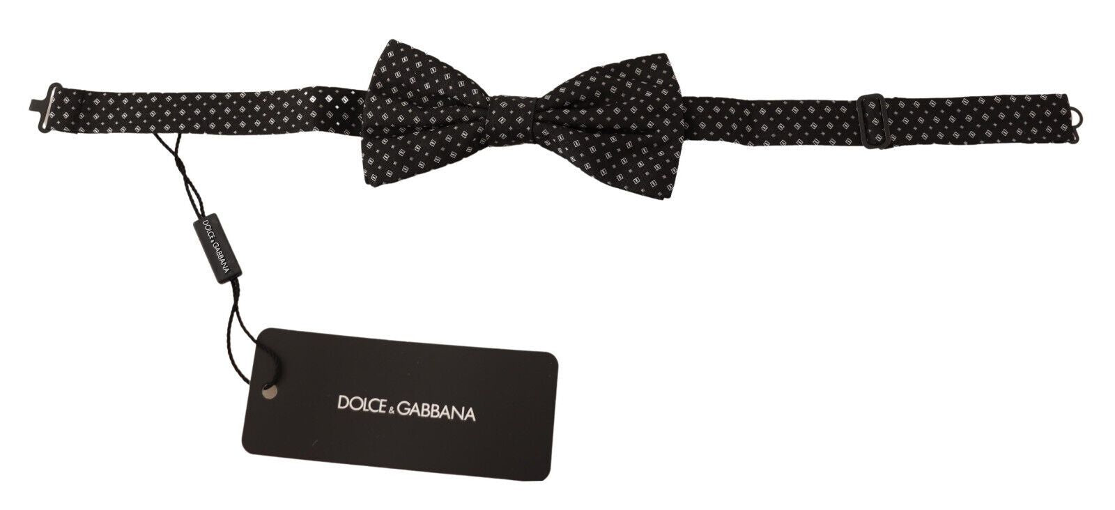 Dolce & Gabbana Black 100% Silk Adjustable Neck Papillon Tie - ClickThatClicks 