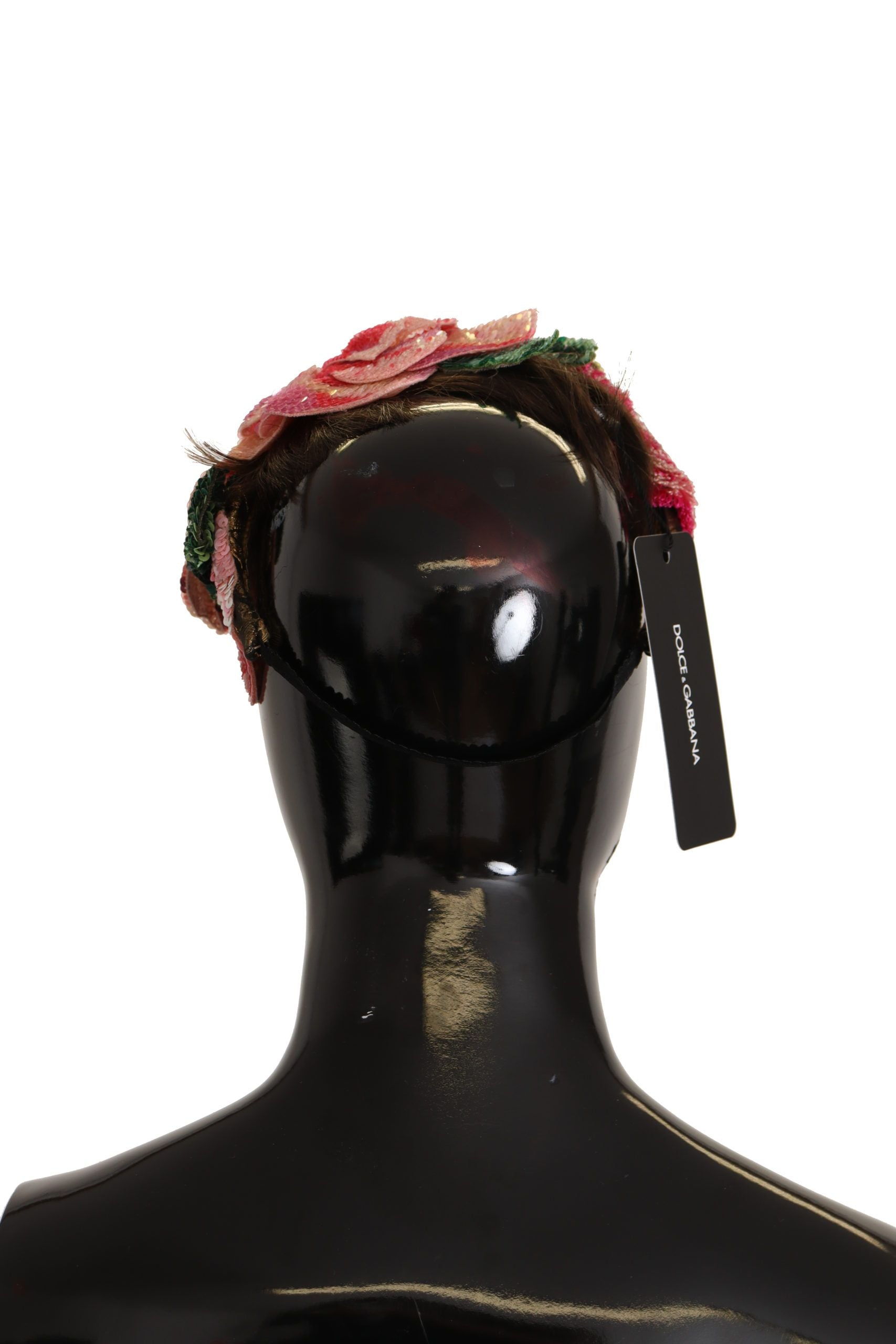 Dolce & Gabbana Multicolor Sequined Lurex Black Hair Headband - ClickThatClicks 