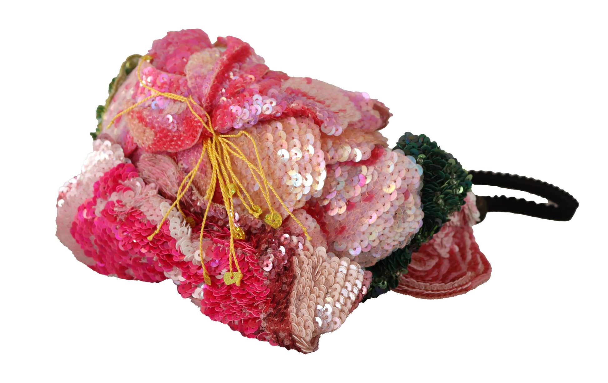 Dolce & Gabbana Multicolor Sequined Lurex Black Hair Headband - ClickThatClicks 