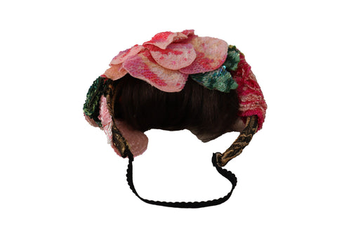 Dolce & Gabbana Multicolor Sequined Lurex Black Hair Headband - ClickThatClicks 