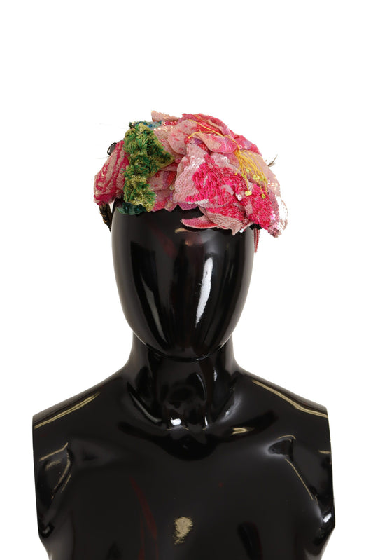 Dolce & Gabbana Multicolor Sequined Lurex Black Hair Headband - ClickThatClicks 