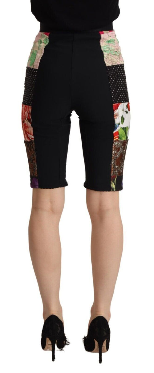Dolce & Gabbana Multicolor Patchwork High Waist Cropped Pants - ClickThatClicks 