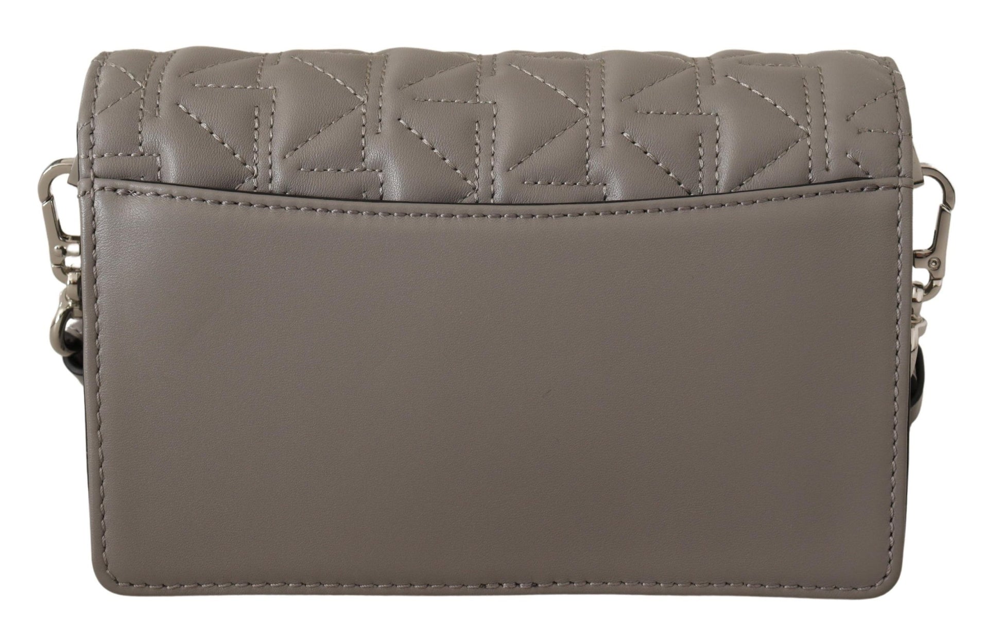 Karl Lagerfeld Light Grey Leather Crossbody Bag - ClickThatClicks 