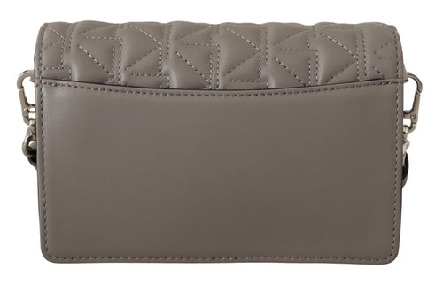 Karl Lagerfeld Light Grey Leather Crossbody Bag - ClickThatClicks 