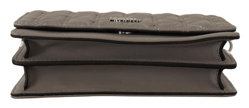 Karl Lagerfeld Light Grey Leather Crossbody Bag - ClickThatClicks 