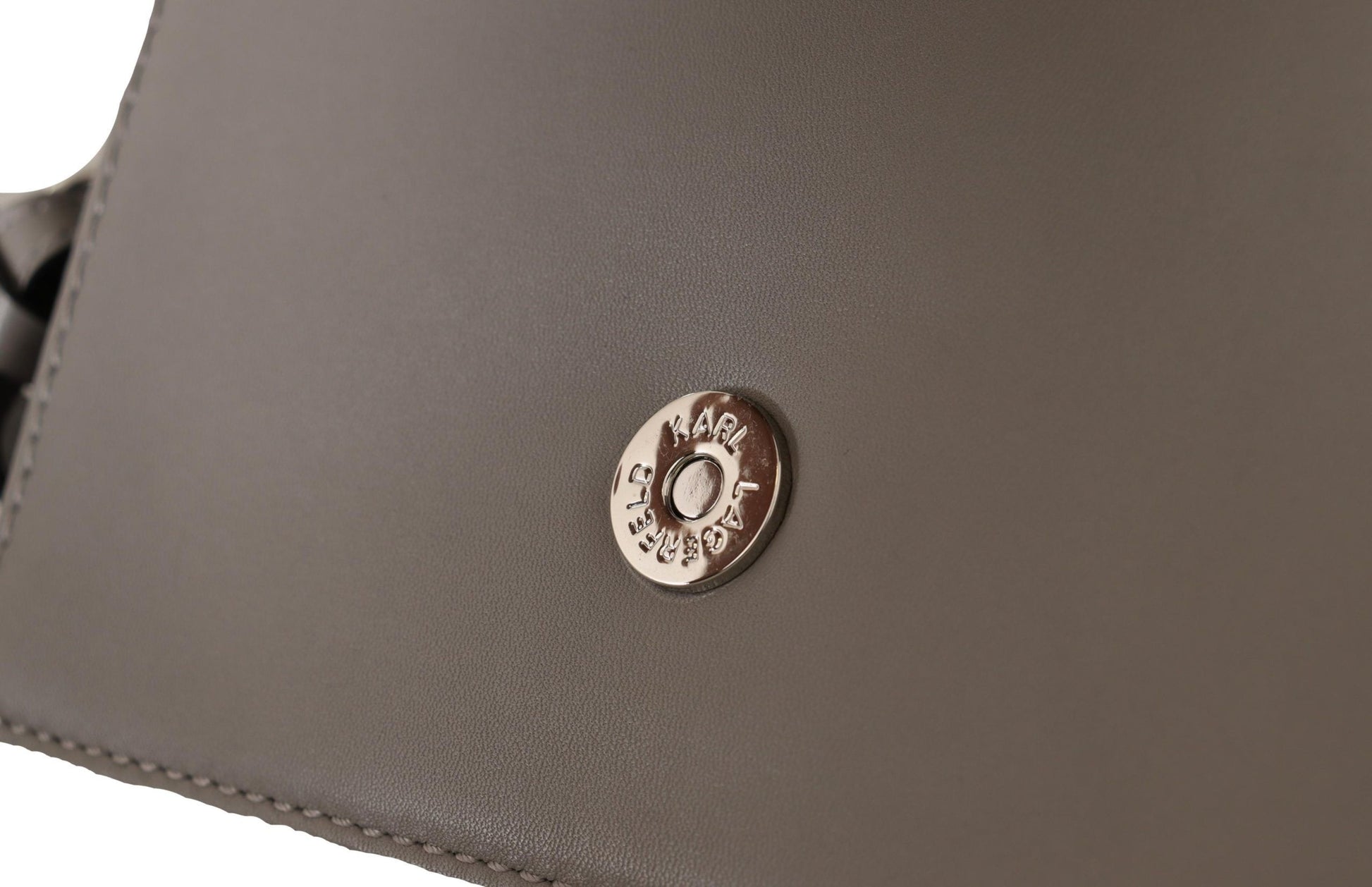 Karl Lagerfeld Light Grey Leather Crossbody Bag - ClickThatClicks 