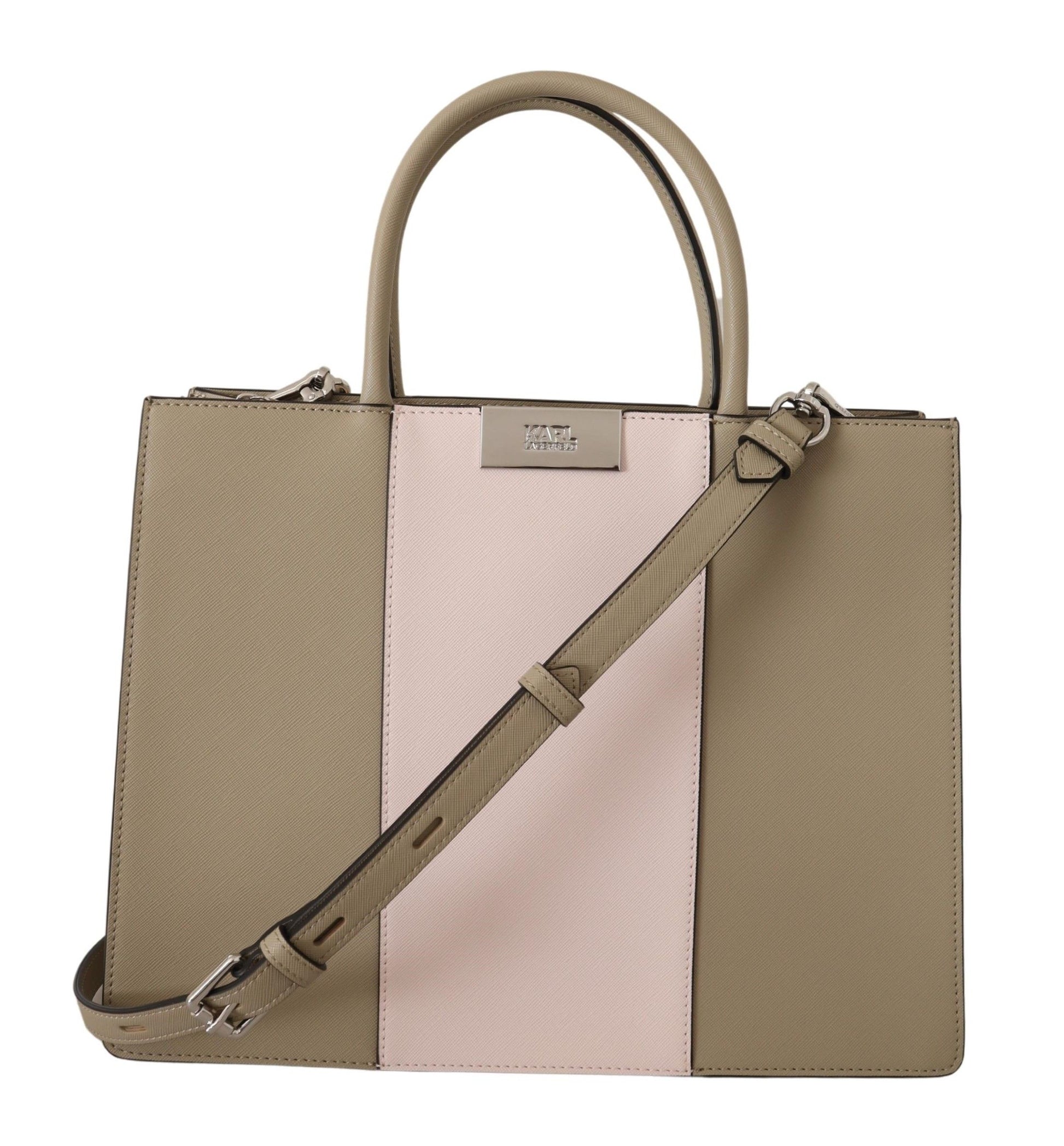 Karl Lagerfeld Sage Green Polyurethane Tote Shoulder Bag - ClickThatClicks 