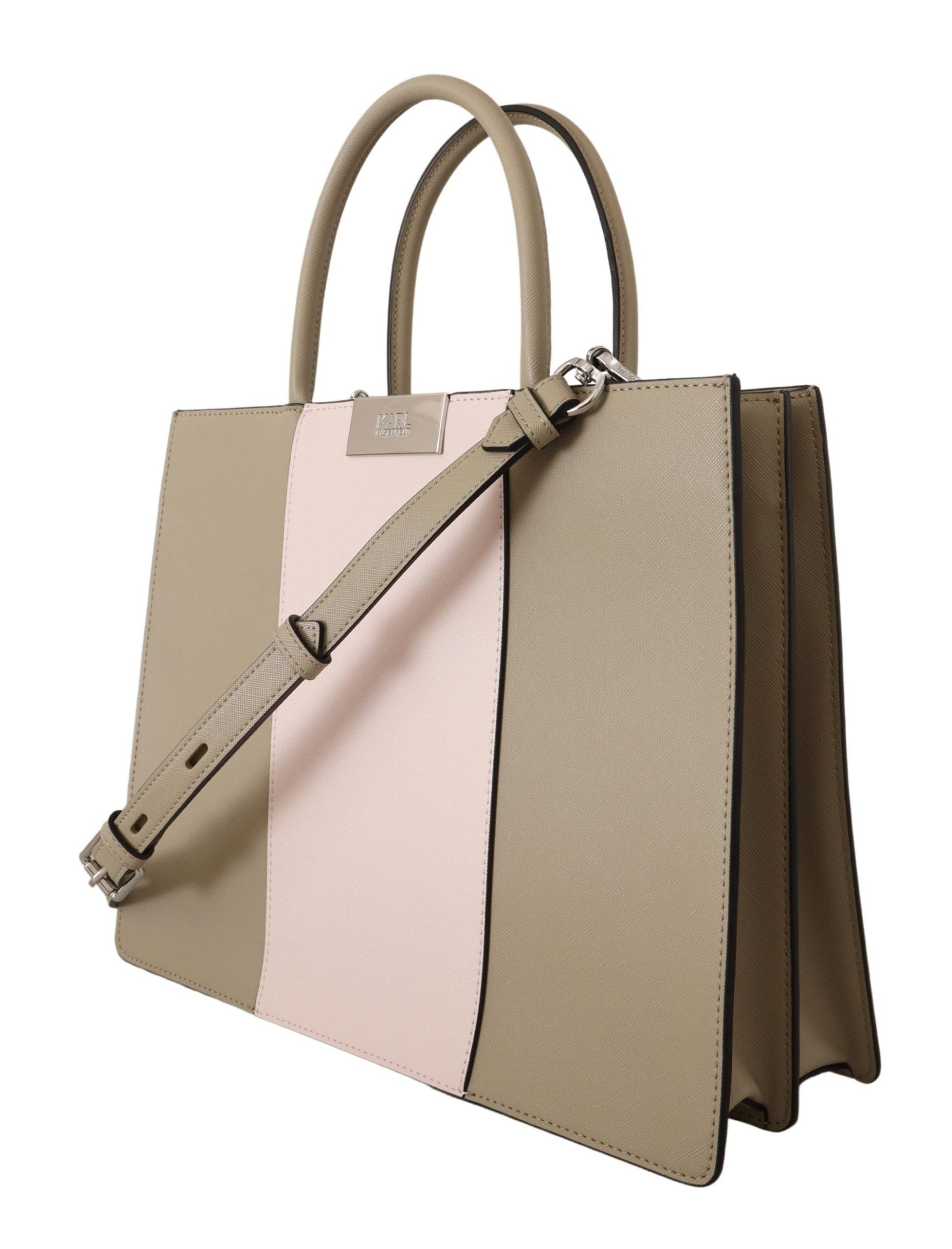 Karl Lagerfeld Sage Green Polyurethane Tote Shoulder Bag - ClickThatClicks 