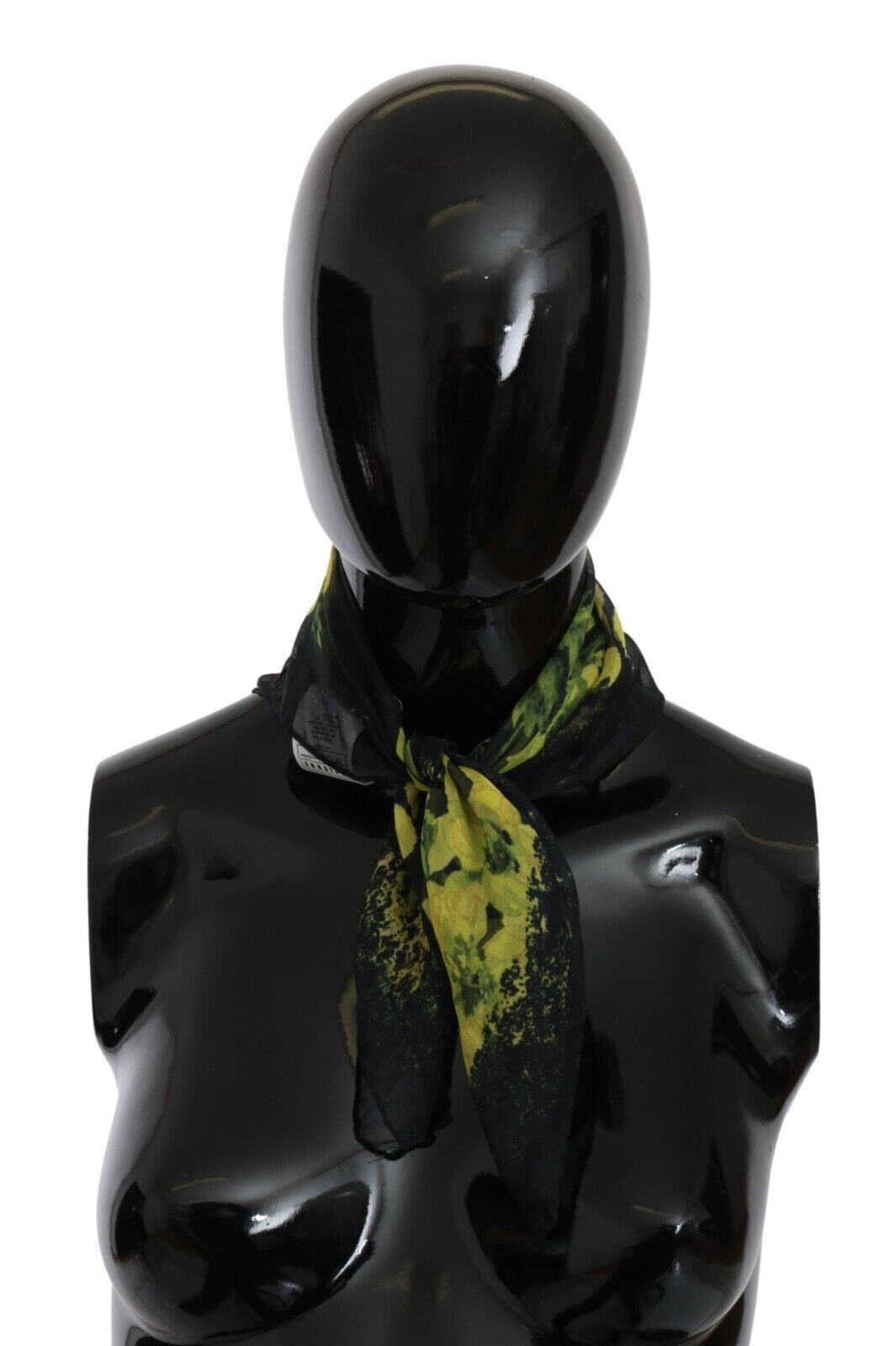 GF Ferre Black Yellow Floral Wrap Shawl Foulard Scarf - ClickThatClicks 