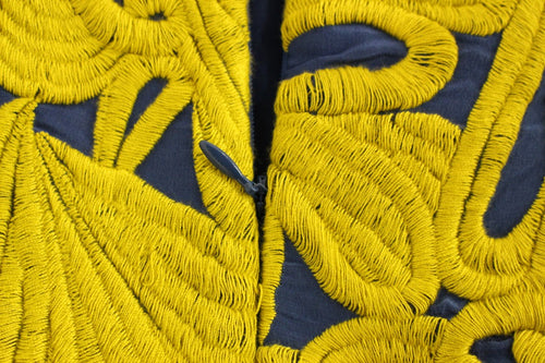 Sachin & Babi Blue Yellow Strapless Bubble Mini Shift Dress - ClickThatClicks 