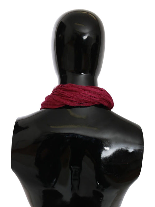 John Galliano Bordeaux Neck Wrap Shawl Foulard Scarf - ClickThatClicks 