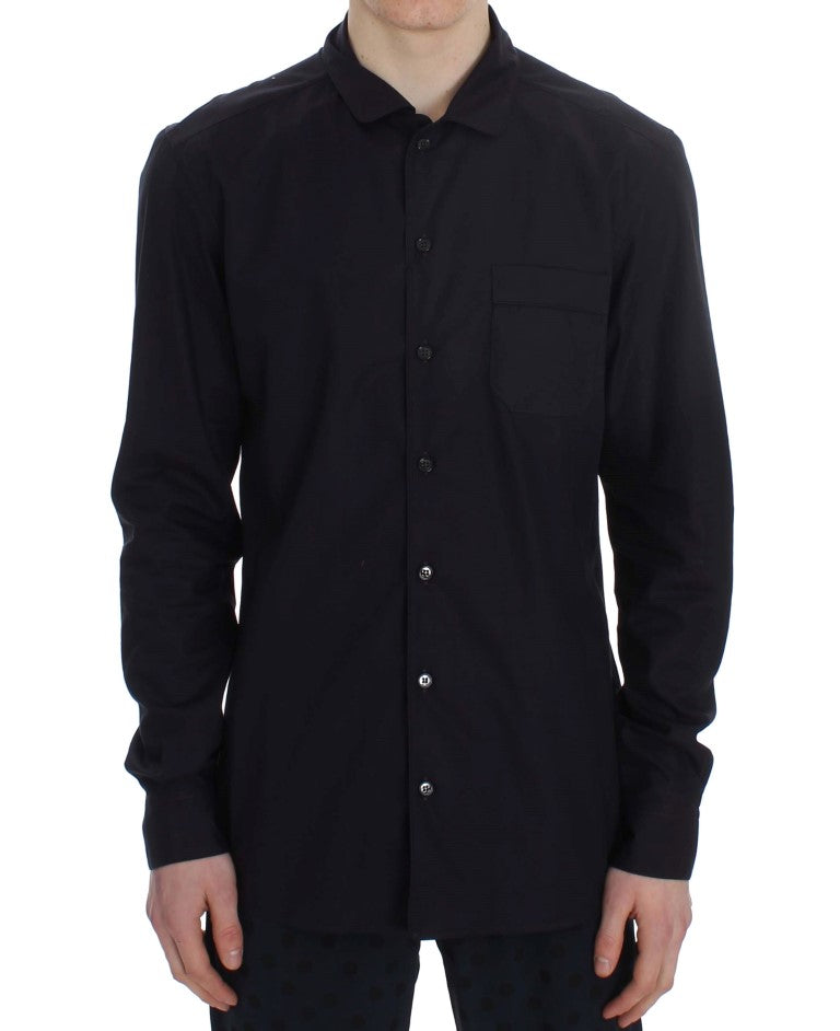 Dolce & Gabbana Purple Striped Cotton Pajama Lounge Shirt - ClickThatClicks 