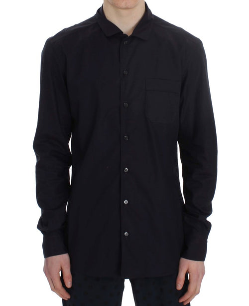 Dolce & Gabbana Purple Striped Cotton Pajama Lounge Shirt - ClickThatClicks 