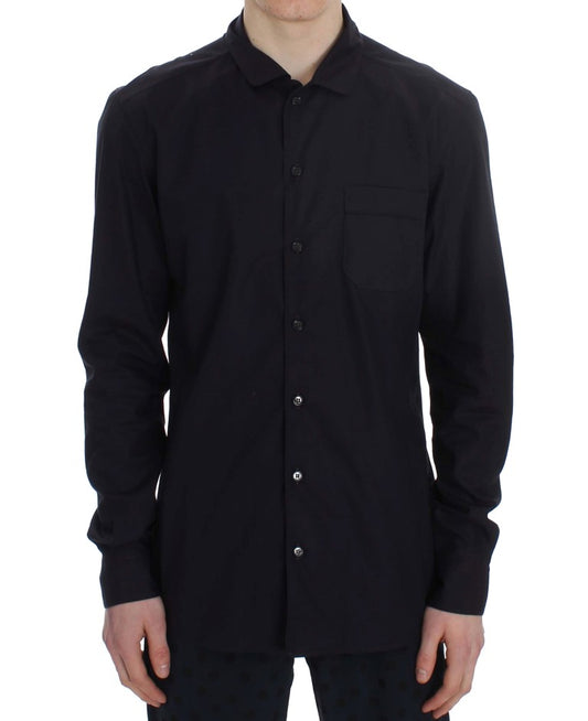 Dolce & Gabbana Purple Striped Cotton Pajama Lounge Shirt - ClickThatClicks 