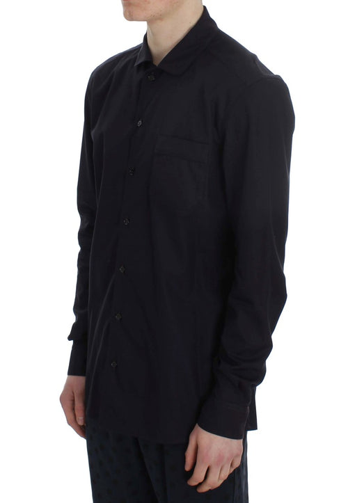 Dolce & Gabbana Purple Striped Cotton Pajama Lounge Shirt - ClickThatClicks 