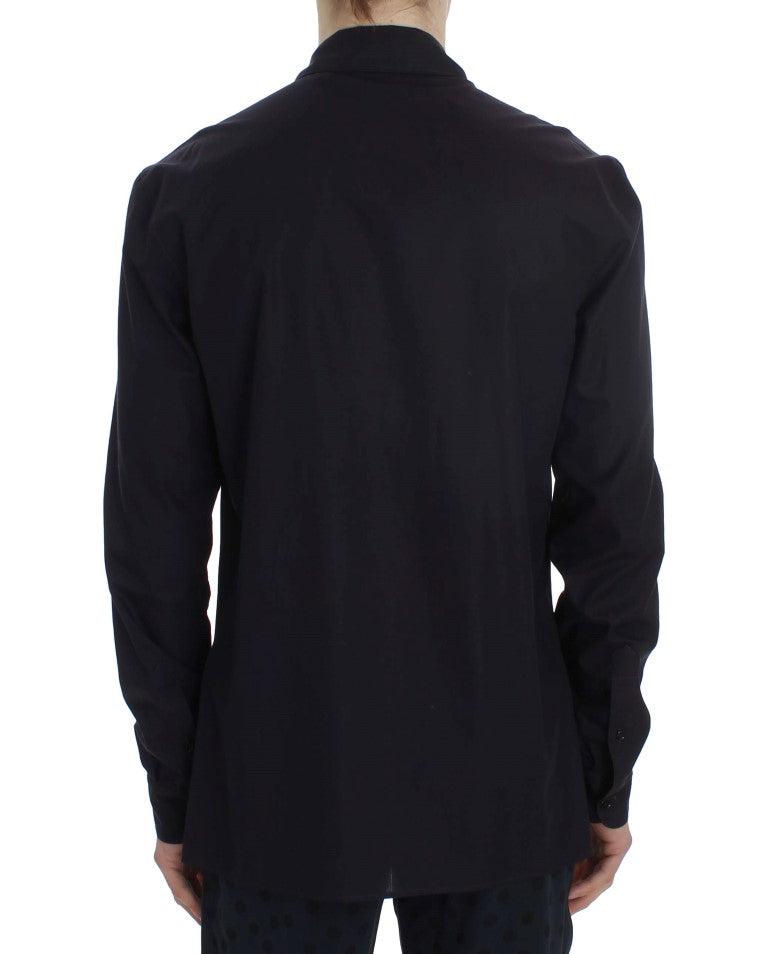 Dolce & Gabbana Purple Striped Cotton Pajama Lounge Shirt - ClickThatClicks 