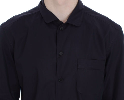 Dolce & Gabbana Purple Striped Cotton Pajama Lounge Shirt - ClickThatClicks 
